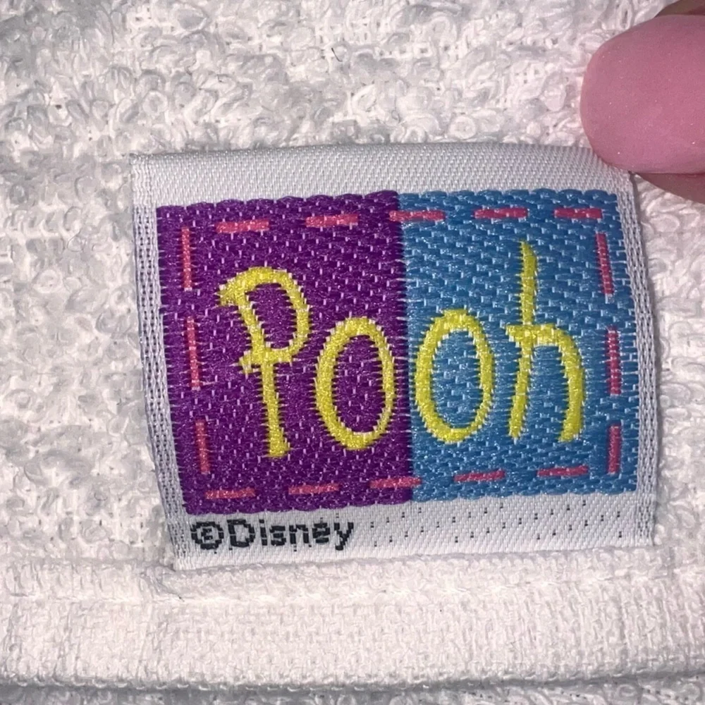 Vintage Disney Winnie the Pooh Tigger White Towel Embroidered Patch Children’s 🍯